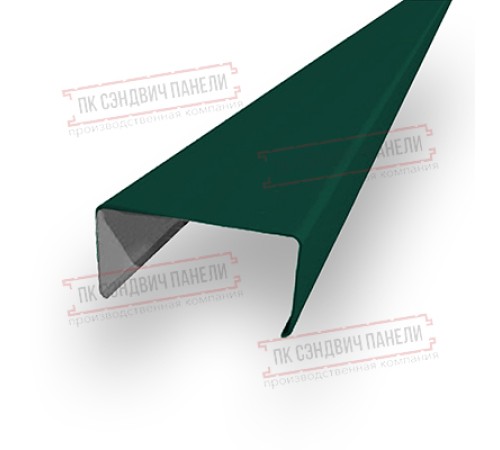 Декоративная планка П - 46х37, ПЭ, Ral 6005 - 0,4мм
